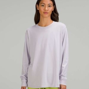 Lululemon All Yours Cotton Long Sleeve Shirt Faint Lavender Size 10